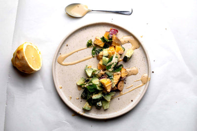Recipe: Nectarine and cucumber salad with tahini-lemon dressing