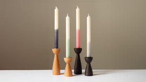 Wooden candlestick
