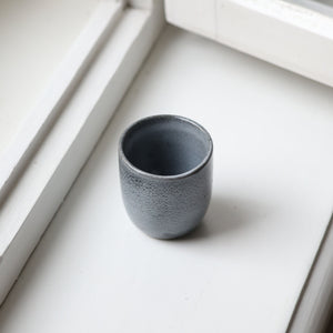 Espresso mug stoneware keeps the heat well for espresso and ristretto macchiato in blue reactive glaze Portugal handmade