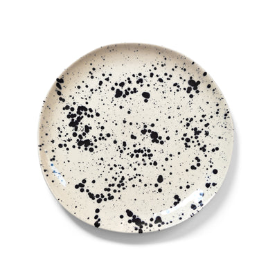 Large organic plate Black Dots
