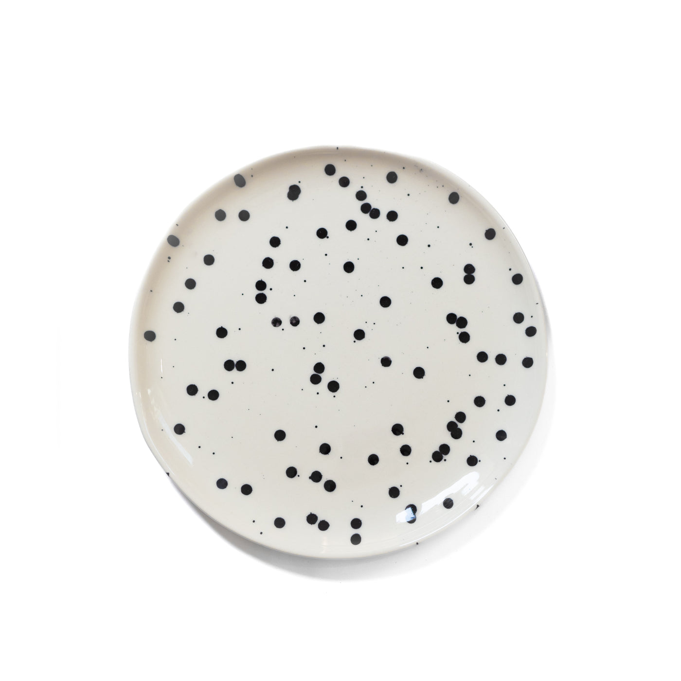 Small organic plate Black Dots