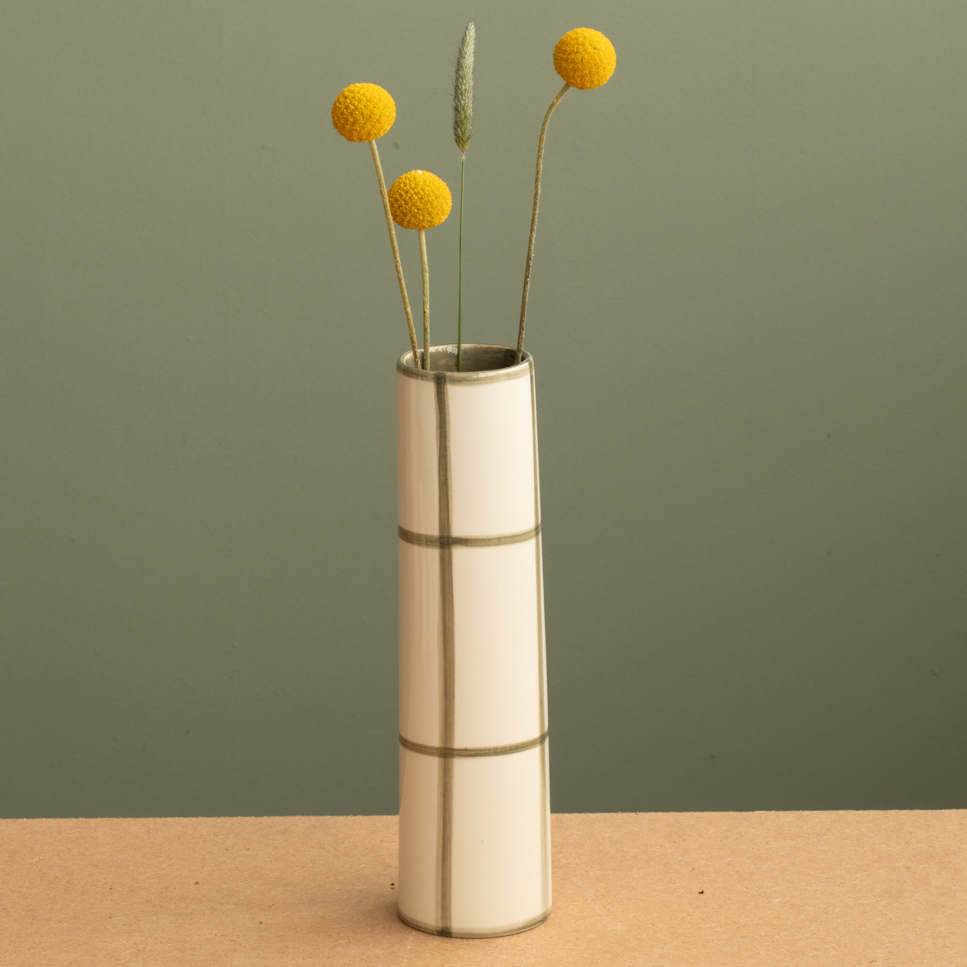 Chimney Small" vase Striped Olive