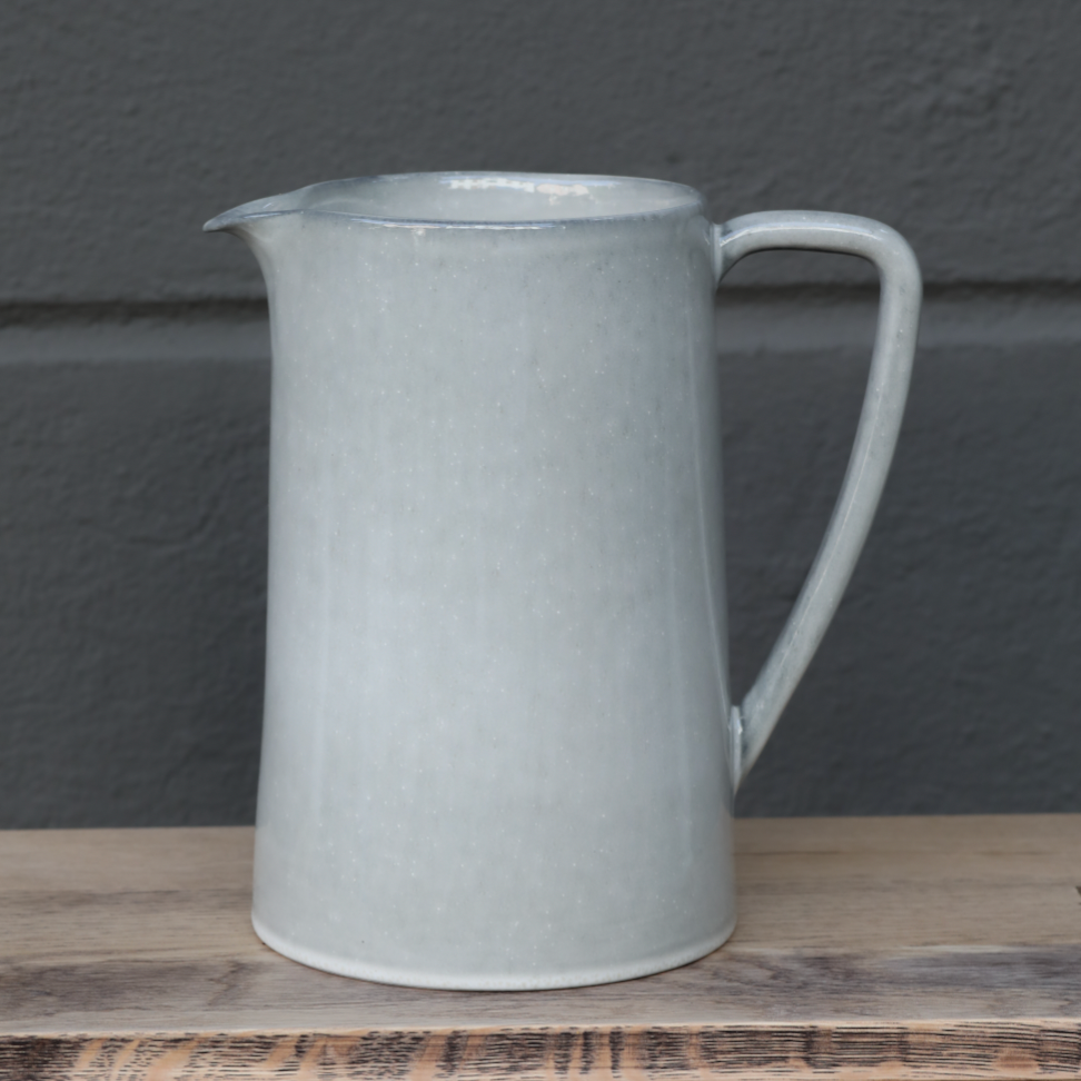 Pitcher clay light gray water jug stoneware ceramic