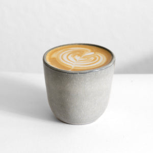 Barista Cappuccino Cup mug coffee stoneware gray glaze