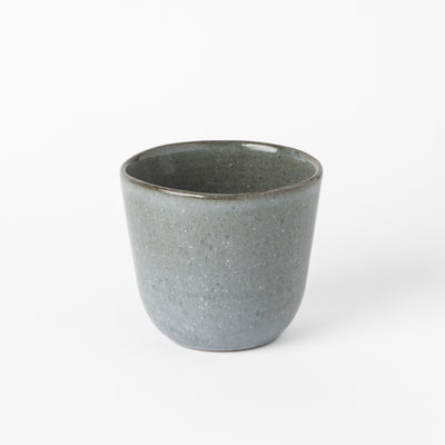 Barista Cappuccino Cup mug coffee stoneware gray blue green glaze