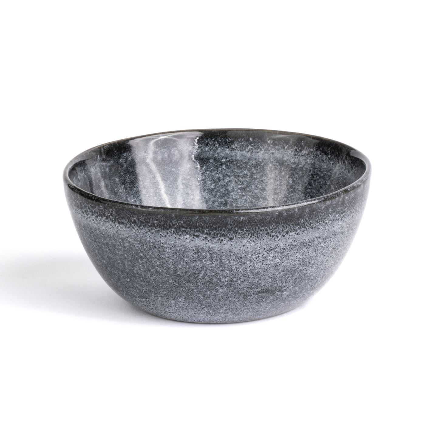 Main dish bowl for poke or curries in recative blue glaze