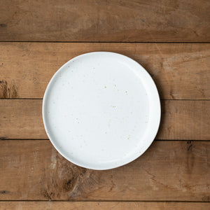 small breakfast plate stoneware plate with white glaze with spots