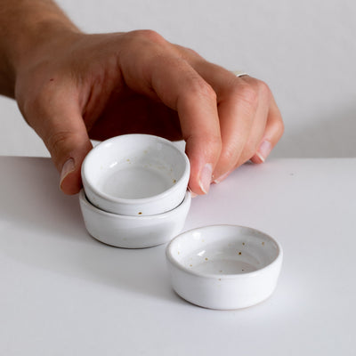 Small mini bowl stoneware for mustard, fig mustard, salt or rings