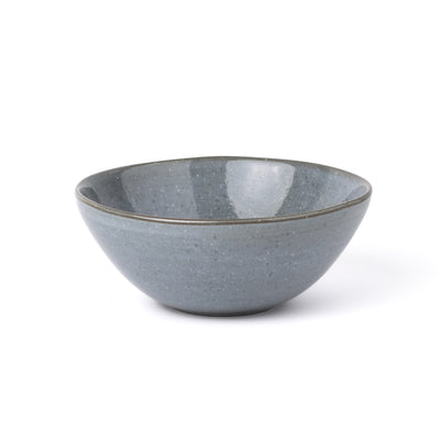 Muesli Bowl Cereal Bowl in reactive gray glaze organic shape