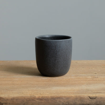 Matt black espresso mug without handle