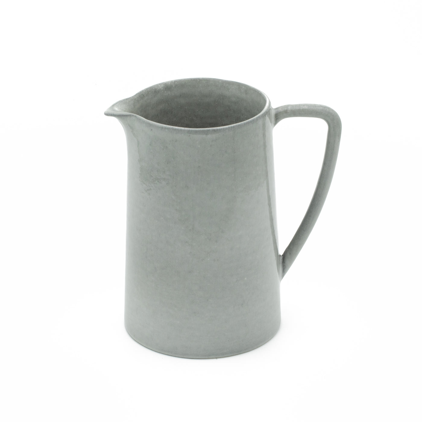 Light gray jug cropped in front of a white background