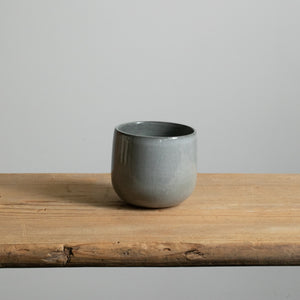 Coffee mug for latte with 280ml capacity in blue gray glaze