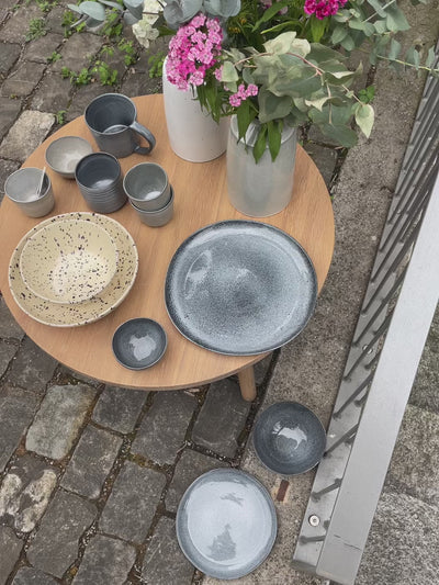Large organic plate Blue Sand