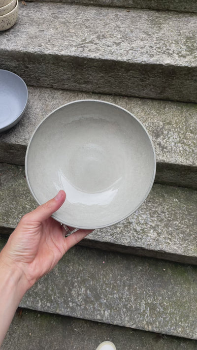 Large round pasta plate Midnight Grey